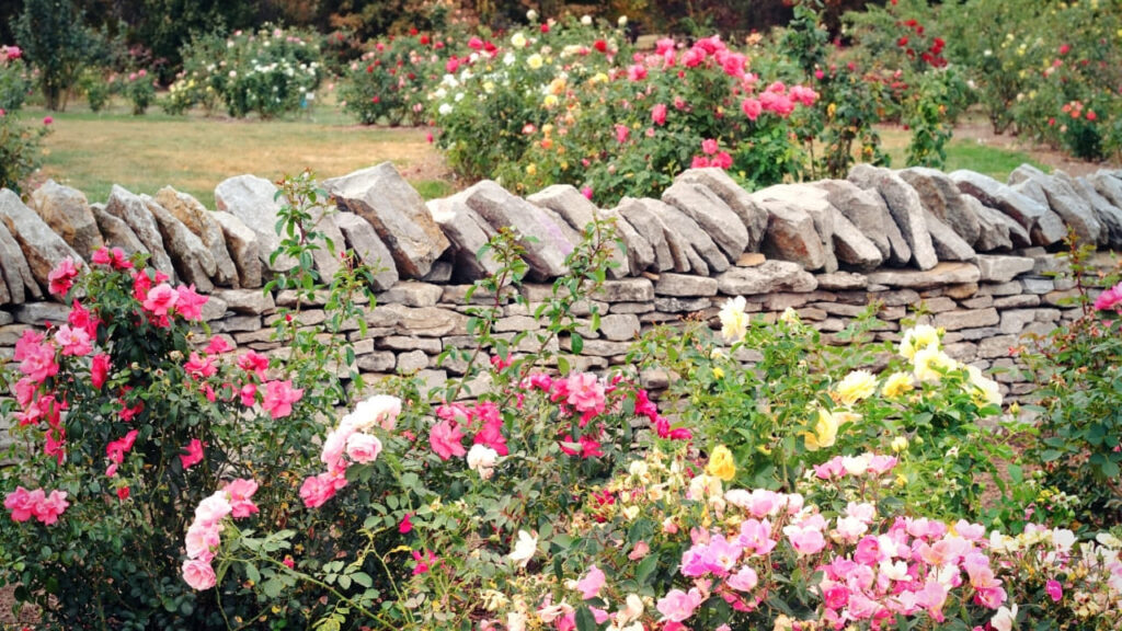 natural stone garden wall