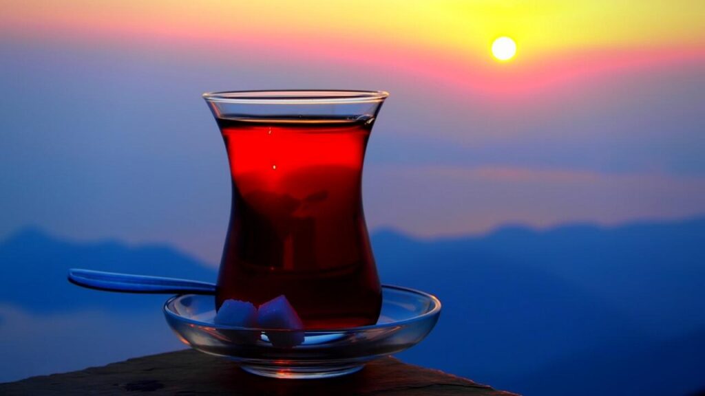 glass of red bush tea