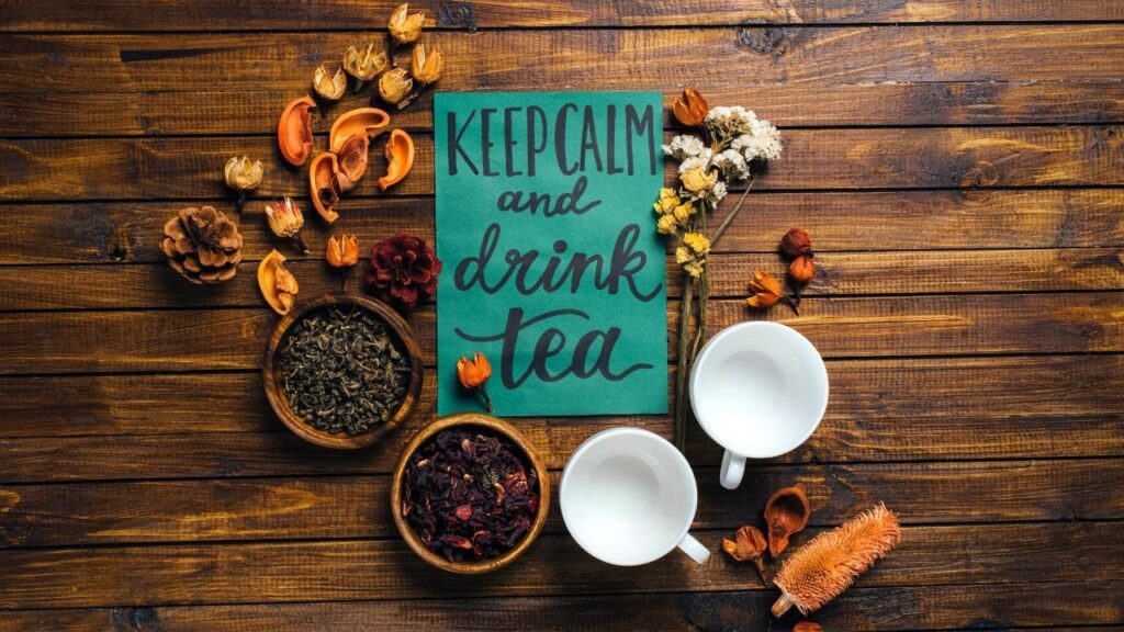 keep calm and drink tea concept