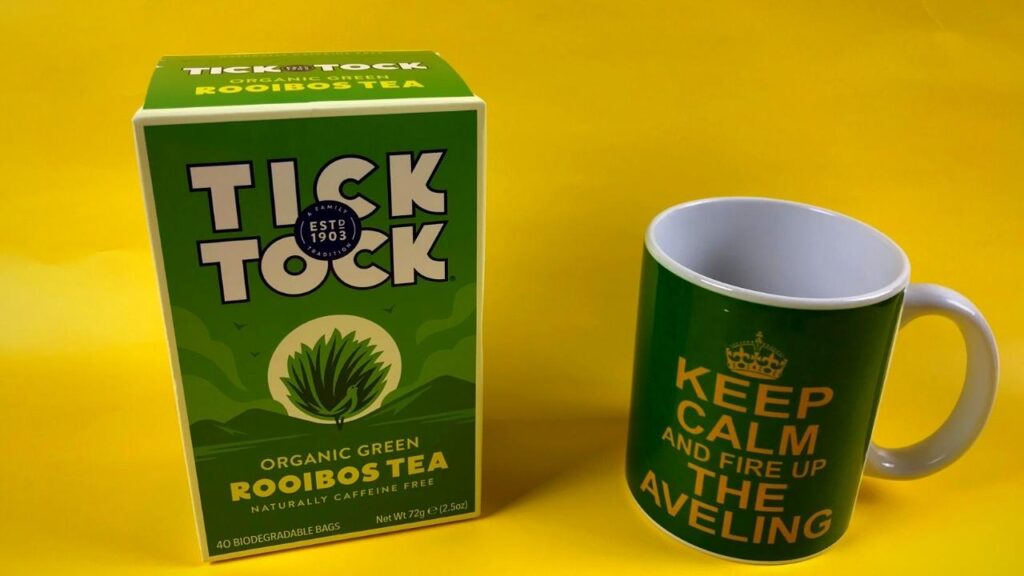 Tick Tock green rooibos and green mug