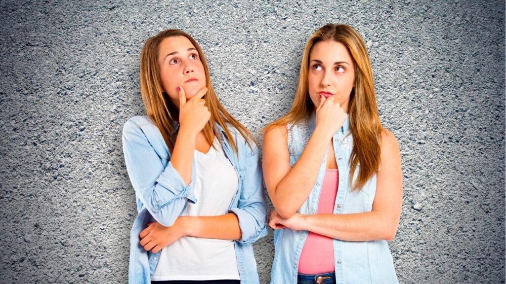 2 young women contemplating