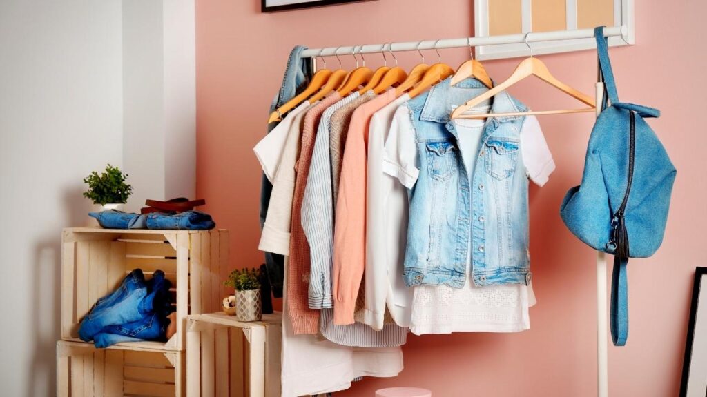 row of clothes on a hanger