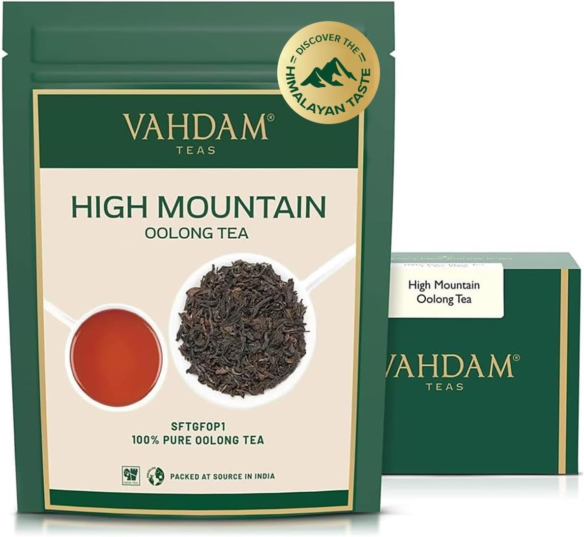 Vahdam high mountain oolong tea leaves