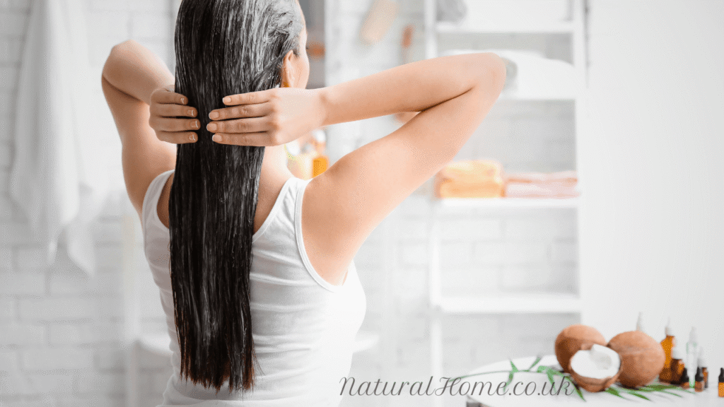 coconut oil hair shine